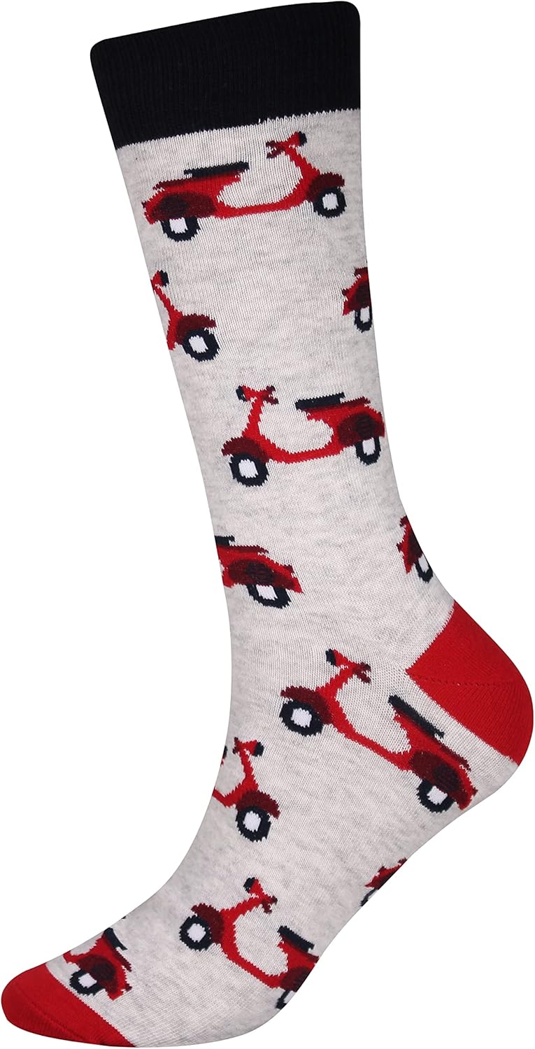 Cansok Men's 2/4 Packs Fun Crazy Novelty Dress Crew Socks - Image 5